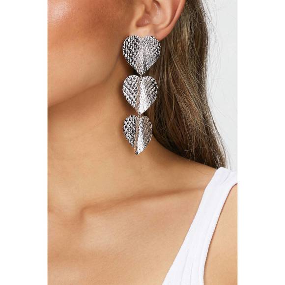 NEW EKLEXIC medium heathrow earrings in silver - Picture 2 of 2